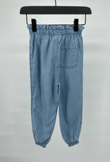 Set Lichtblauw Top Korte Mouw en Lange Broek Maat 104