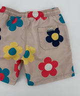 Zwembroek Beige Multi Color Bloemen Maat 140