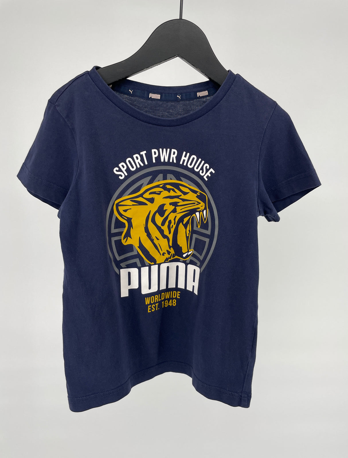 T-shirt Donkerblauw met Print Maat 110