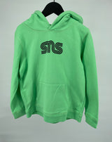Hoodie Fluor Groen met Logo  Maat 140 / 146