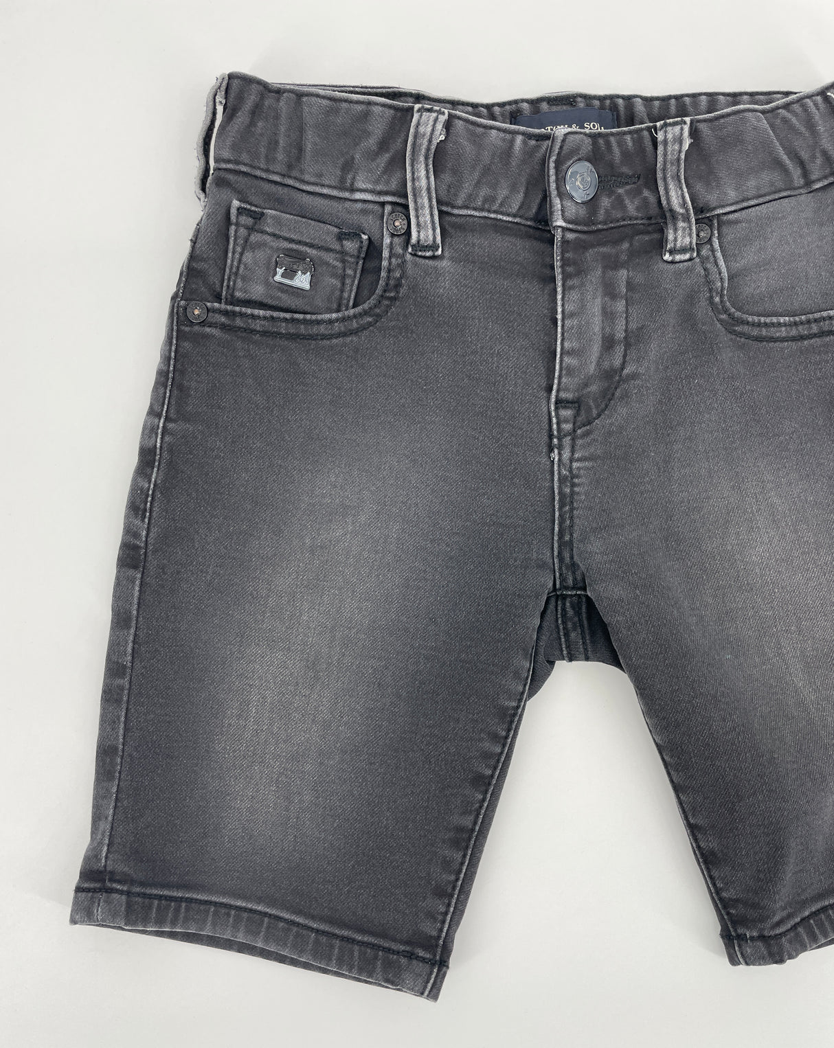 Korte Broek Donkergrijs Denim Maat 128