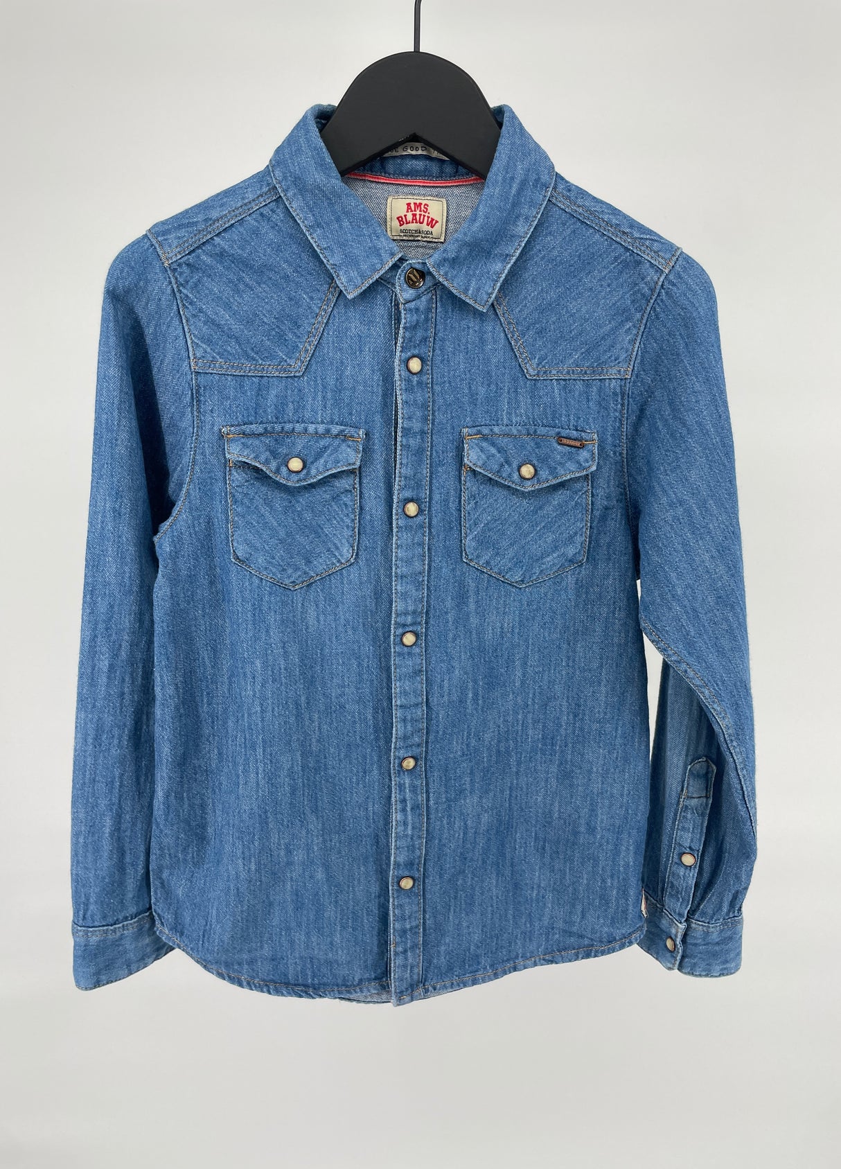 Overhemd Blauw Denim Maat 128