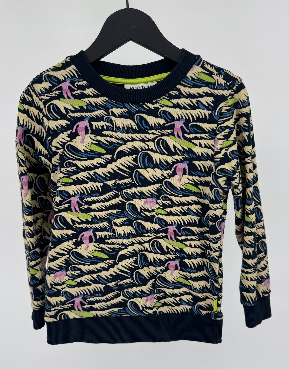 Trui Donkerblauw All Over Print Surfers Maat 116