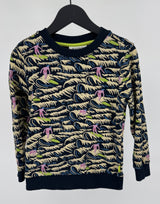 Trui Donkerblauw All Over Print Surfers Maat 116