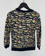 Trui Donkerblauw All Over Print Surfers Maat 116