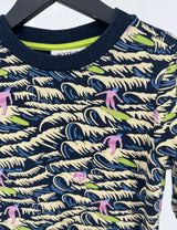 Trui Donkerblauw All Over Print Surfers Maat 116