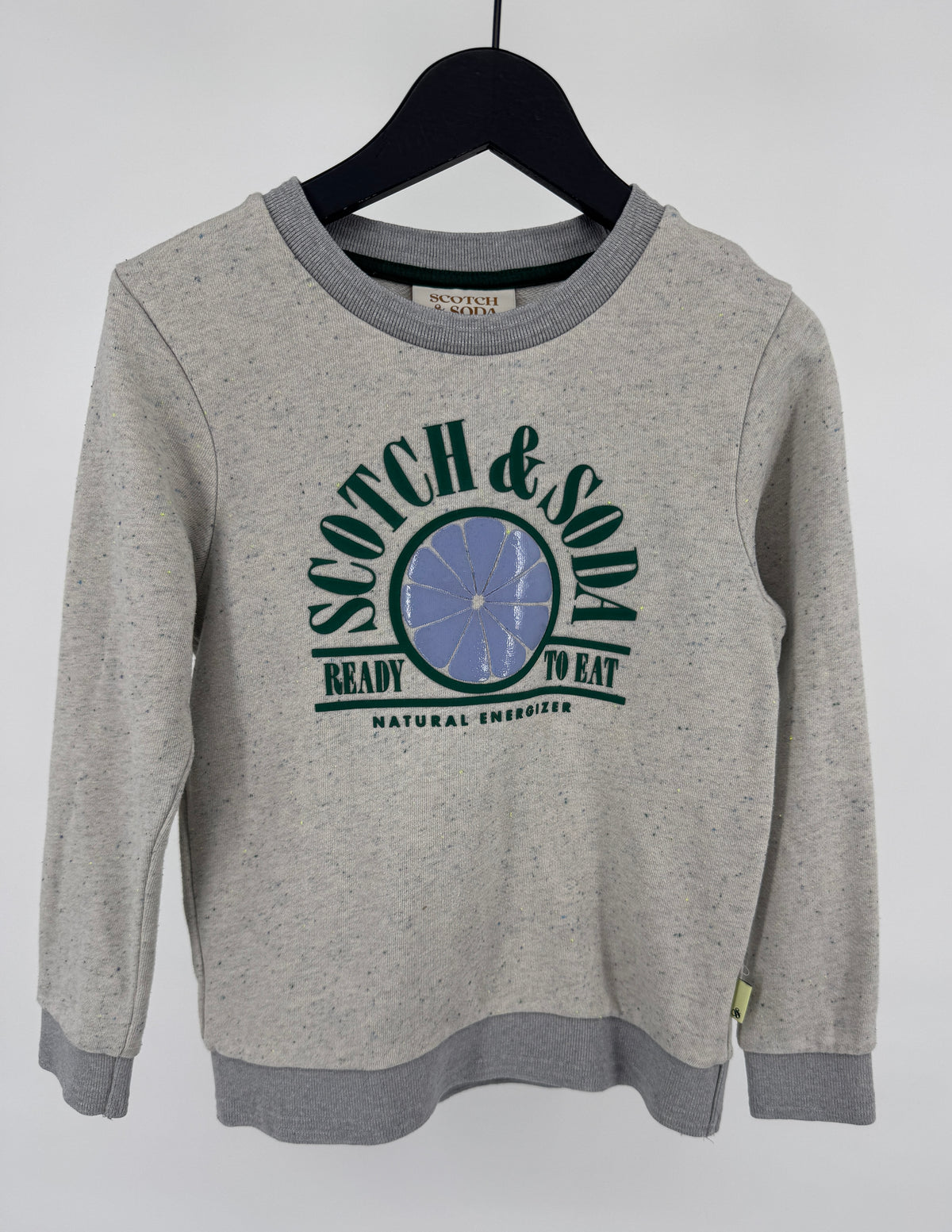 Trui Grijs Groene Print Ready To Eat Maat 116