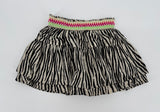 Rokje Zwart Beige Zebra Print Maat 110 / 116