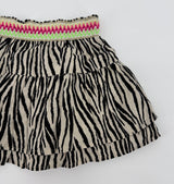 Rokje Zwart Beige Zebra Print Maat 110 / 116