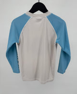 UV Surf Shirt Lange Mouw Beige Blauw Palmboom Maat 116