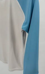 UV Surf Shirt Lange Mouw Beige Blauw Palmboom Maat 116