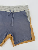 Korte Broek Blauw Bruin Color Block Maat 128