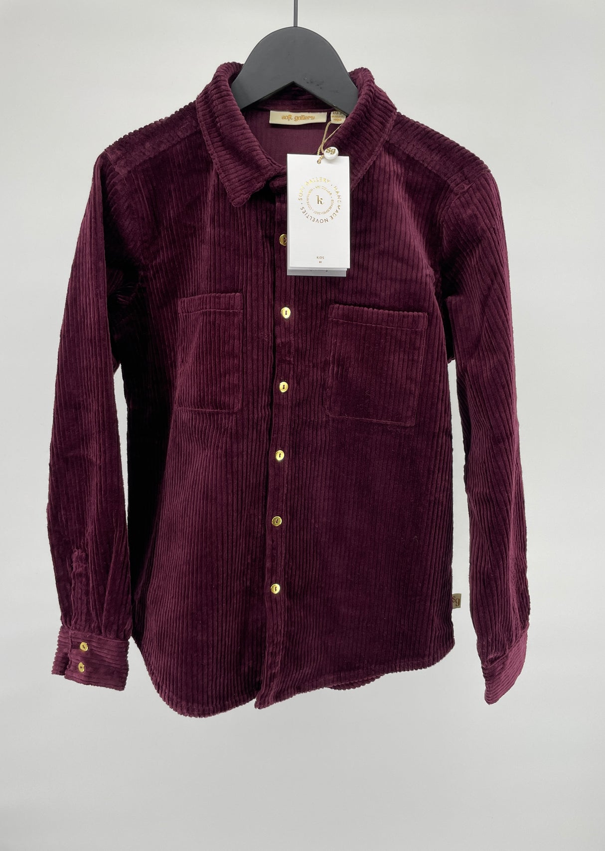 Soft Gallery Blouse Overhemd Bordeaux Corduroy