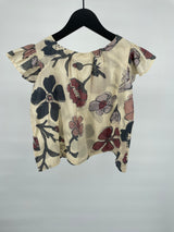 Top Beige Bloemen Roesjes Maat 104