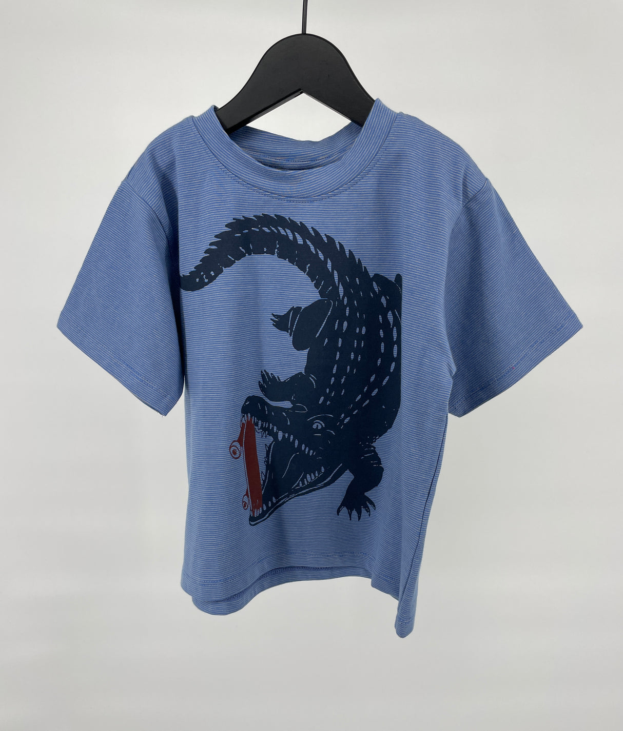 T-shirt Blauw Krokodil Skateboard