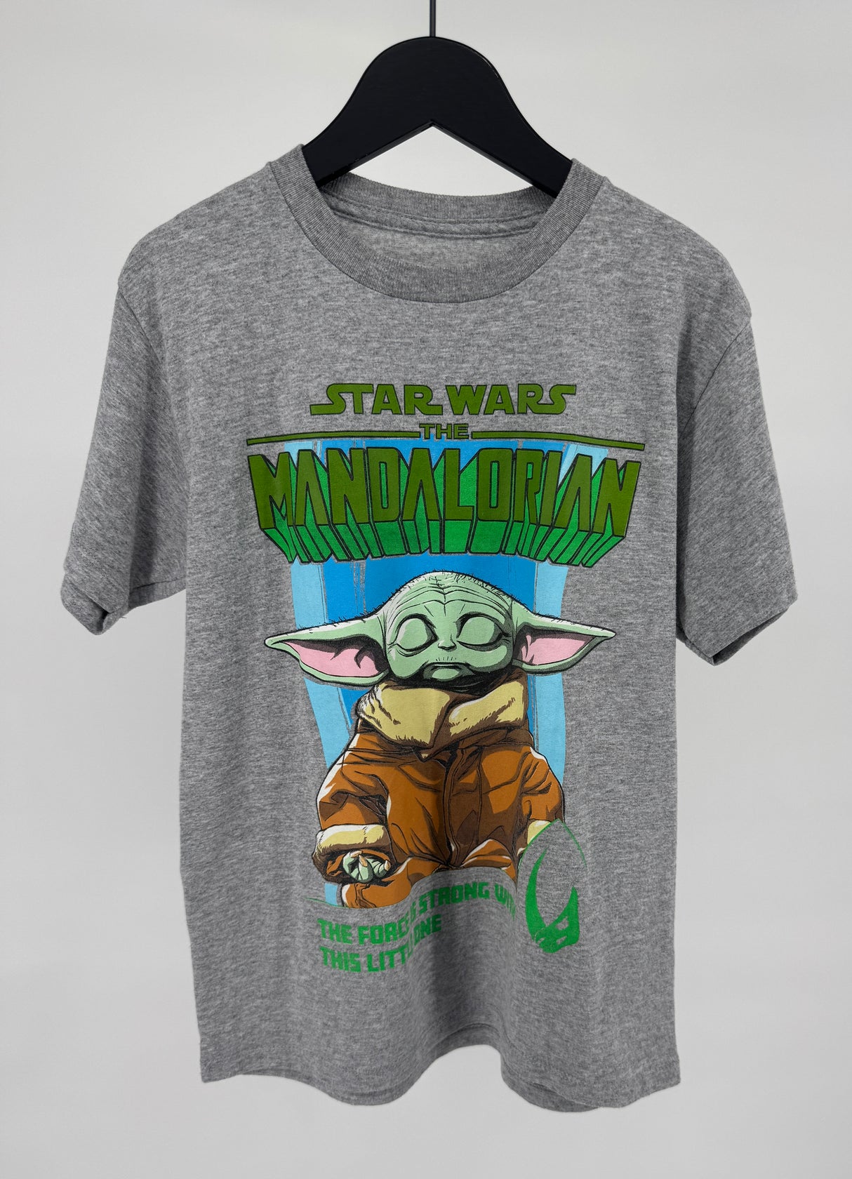 T-shirt Grijs The Mandalorian Baby Yoda Maat 140 / 146