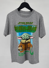 T-shirt Grijs The Mandalorian Baby Yoda Maat 140 / 146