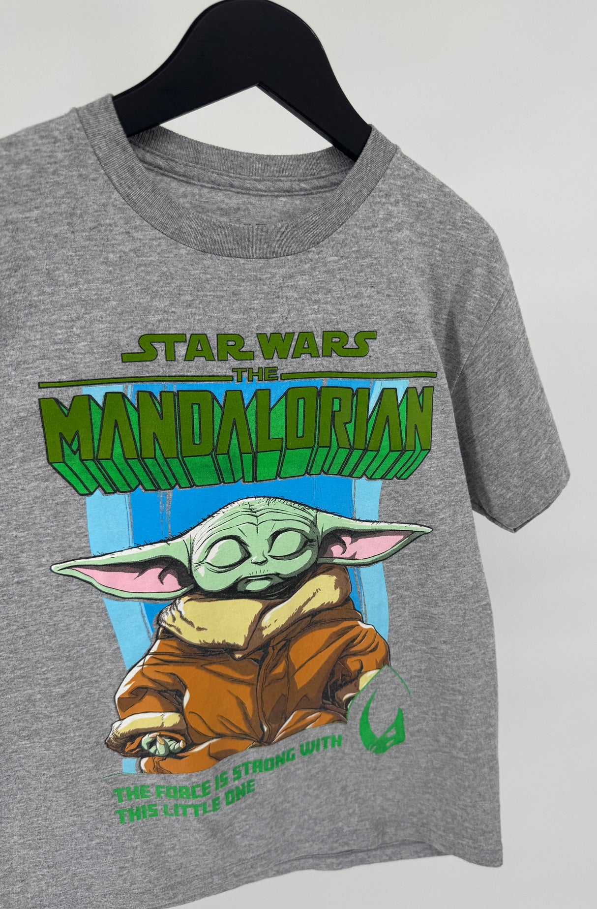 T-shirt Grijs The Mandalorian Baby Yoda Maat 140 / 146