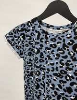 T-shirt Blauw Luipaard