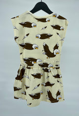 Jurk Beige Adelaars Print
