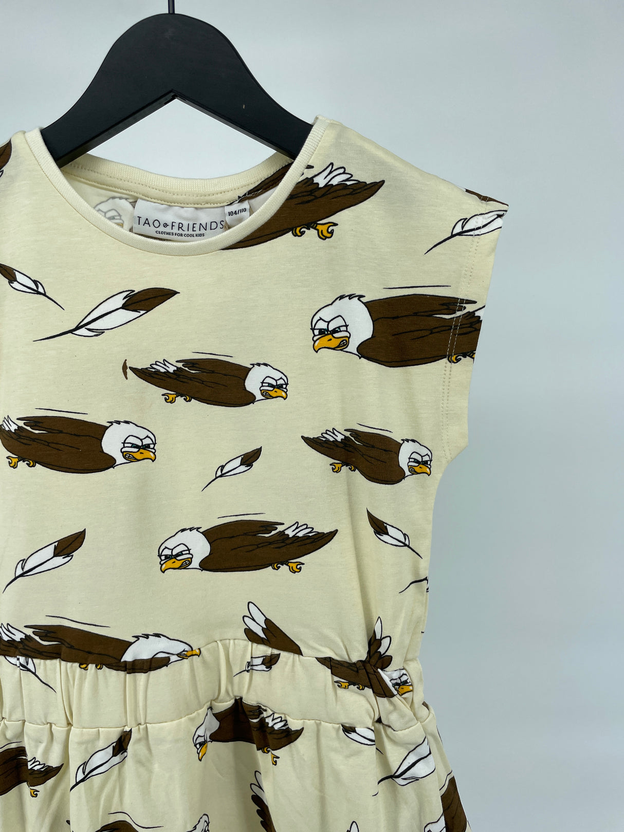 Jurk Beige Adelaars Print