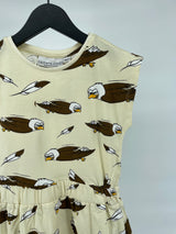 Jurk Beige Adelaars Print