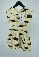 Jurk Beige Adelaars Print
