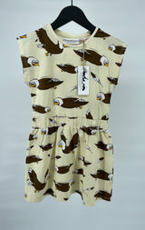Jurk Beige Adelaars Print