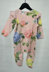 Pyjama Roze Bloemen Print Maat 80