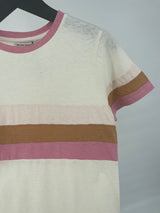 T-shirt Beige Roze Bruin Strepen Maat 128