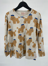 Longsleeve Grijs Poedel Print Maat 140