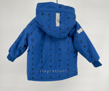 Winterjas Blauw Letters Maat 80 / 86