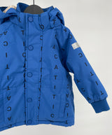 Winterjas Blauw Letters Maat 80 / 86