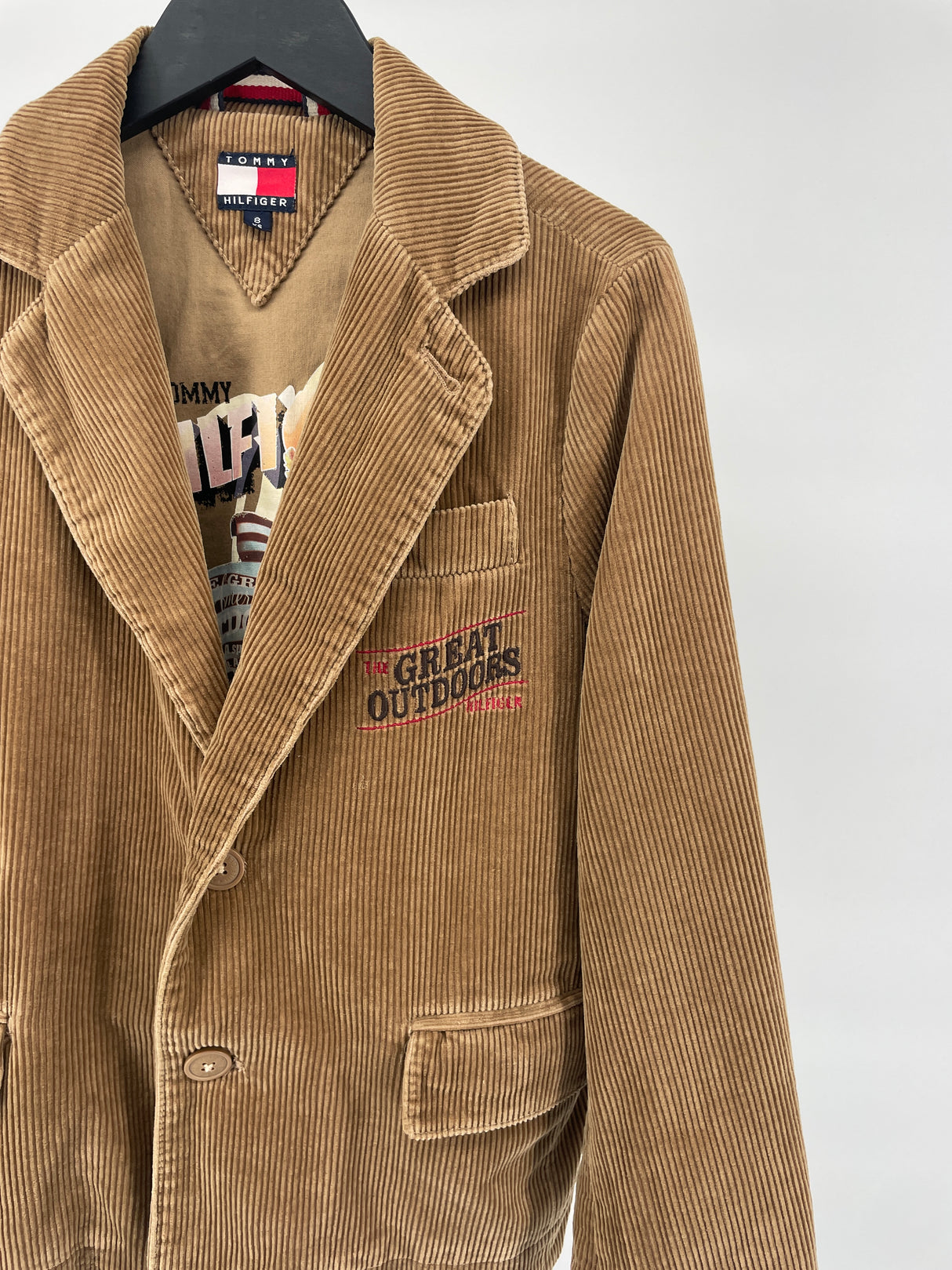 Corduroy Rib Jas Bruin Maat 128