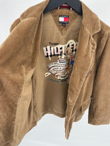 Corduroy Rib Jas Bruin Maat 128