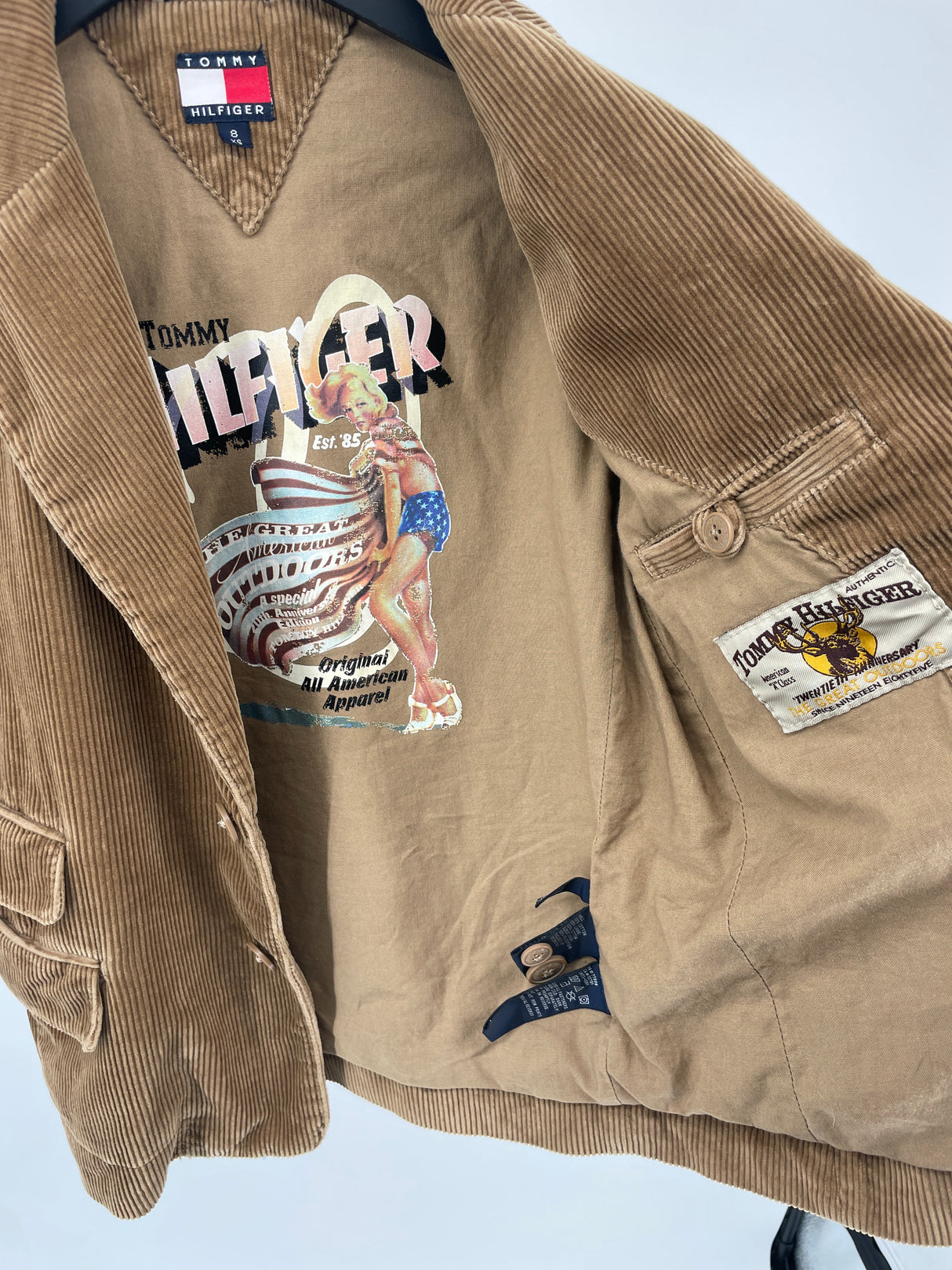 Corduroy Rib Jas Bruin Maat 128