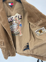 Corduroy Rib Jas Bruin Maat 128