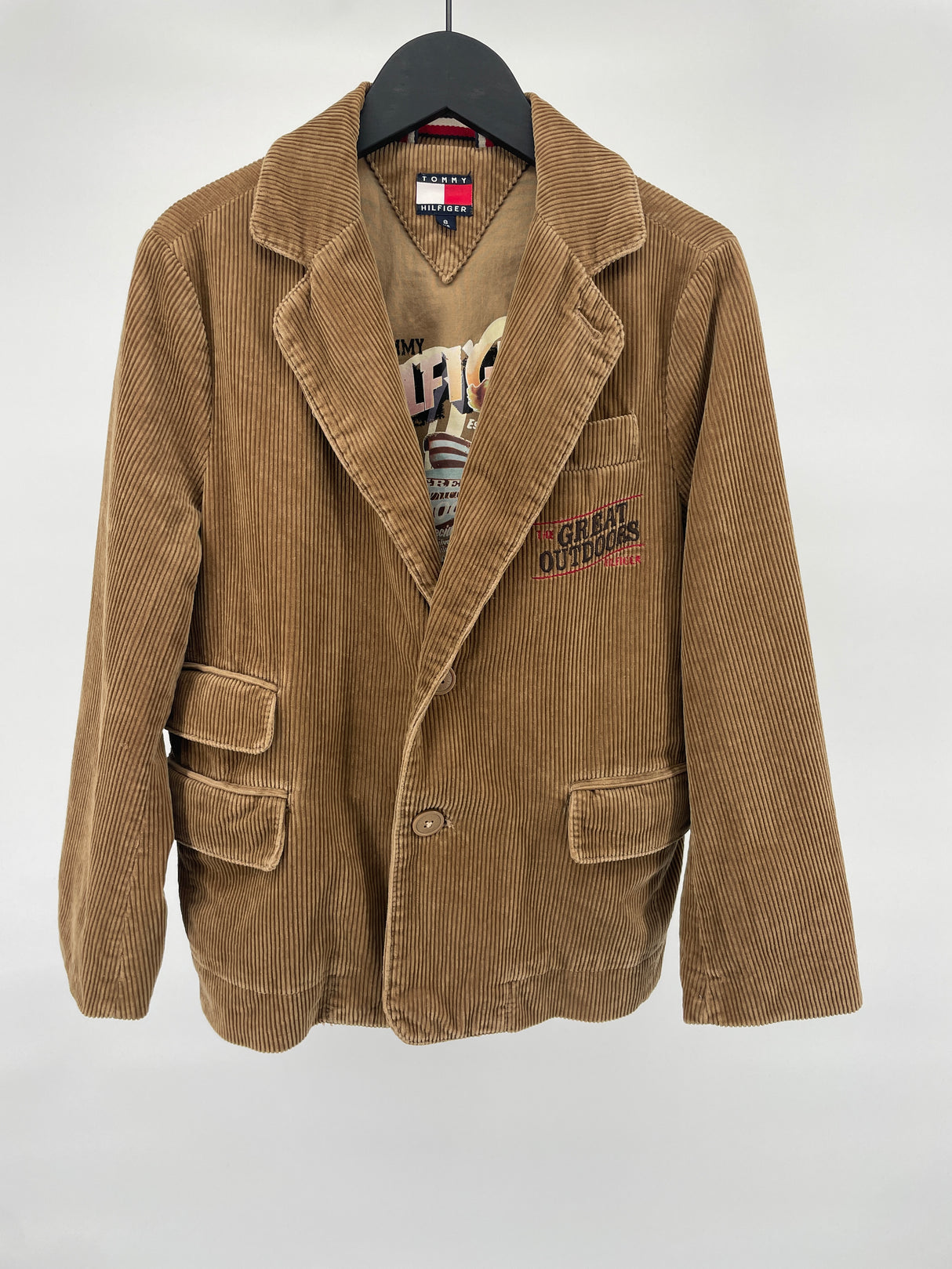 Corduroy Rib Jas Bruin Maat 128