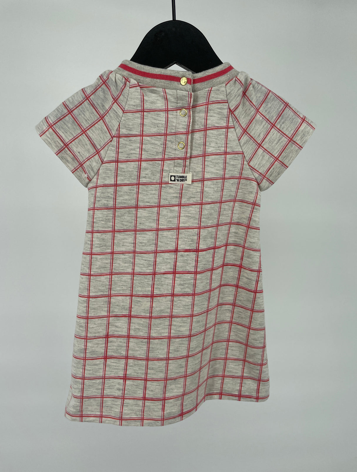 Jurkje Beige met Roze Ruit Maat 68