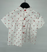 Top Korte Mouw Wit Lieveheersbeestjes Maat 80