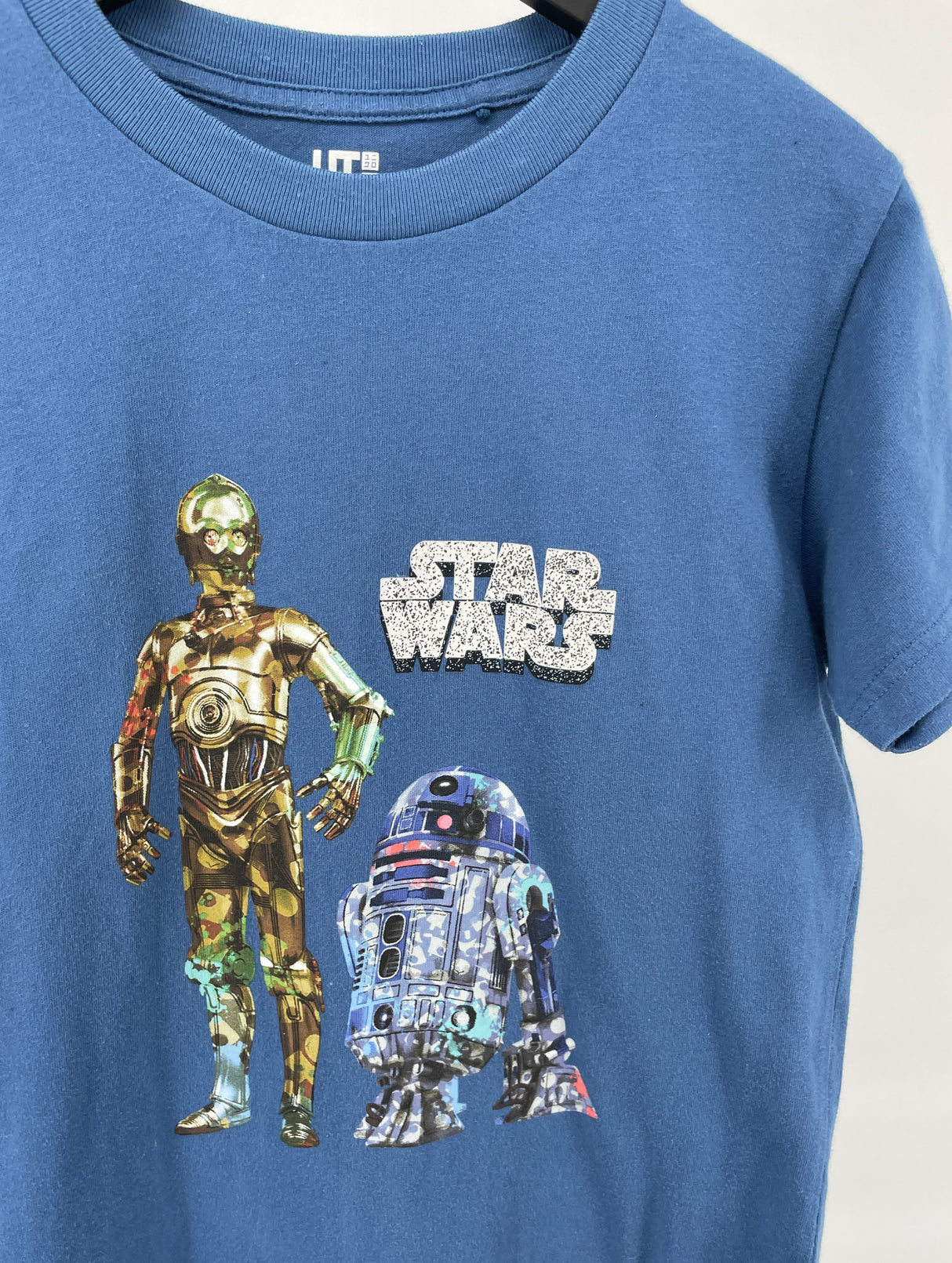 T-shirt Blauw Star Wars R2-D2 en C-3PO Maat 140