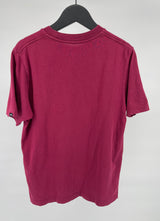 T-shirt Bordeaux met Witte Print Maat 134 / 140