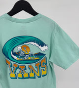T-shirt Mintgroen Surf Skelet Maat 140 / 146