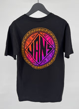 T-shirt Zwart Multi Color Print Maat 140 / 146