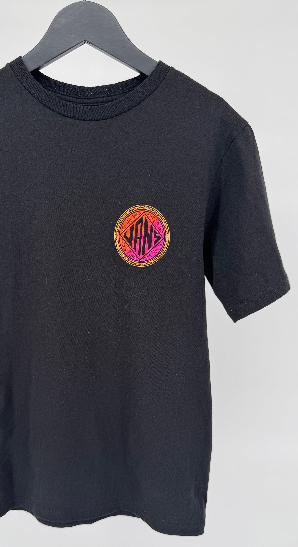 T-shirt Zwart Multi Color Print Maat 140 / 146