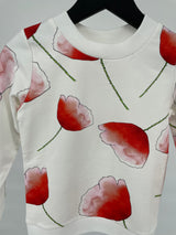 Trui Wit Klaproos Print