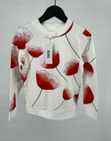 Trui Wit Klaproos Print