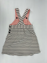 Jurk Beige Zwart Gestreept Kat Maat 116