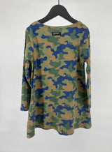 Jurk Lange Mouwen Groen Camouflage Maat 110