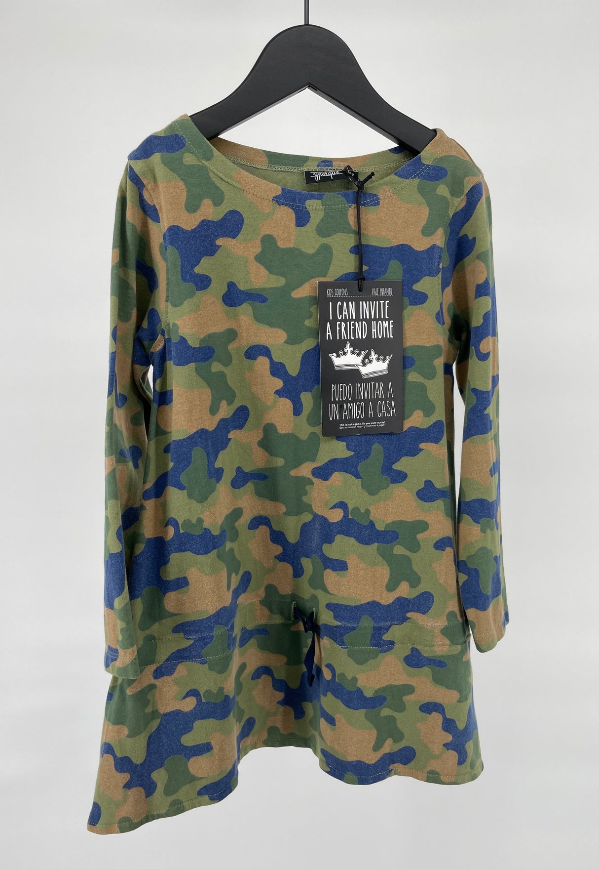 Jurk Lange Mouwen Groen Camouflage Maat 110